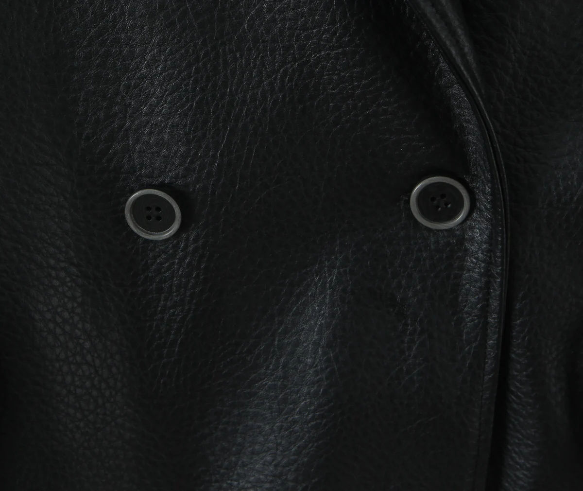 2025 아메리칸 레트로 여성 브라운 PU 가죽 재킷 노치드 더블 브레스티드 버튼 풀 슬리브 오버사이즈 코트 루즈 아우터웨어