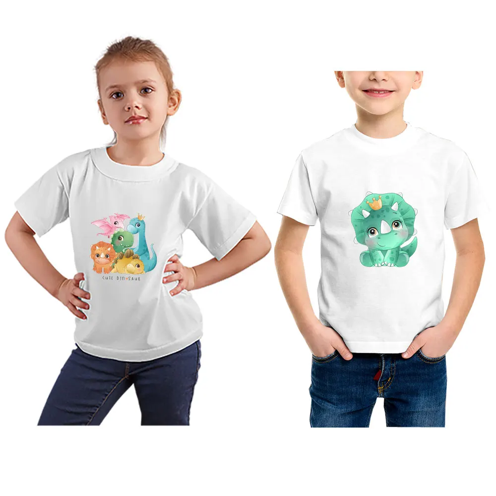 Cartoon Dinosaurus Ijzer Op Patches Voor Kleding Diy Warmteoverdracht Baby Kinderen T-shirt Decals Thermische Stickers Kleding Strepen