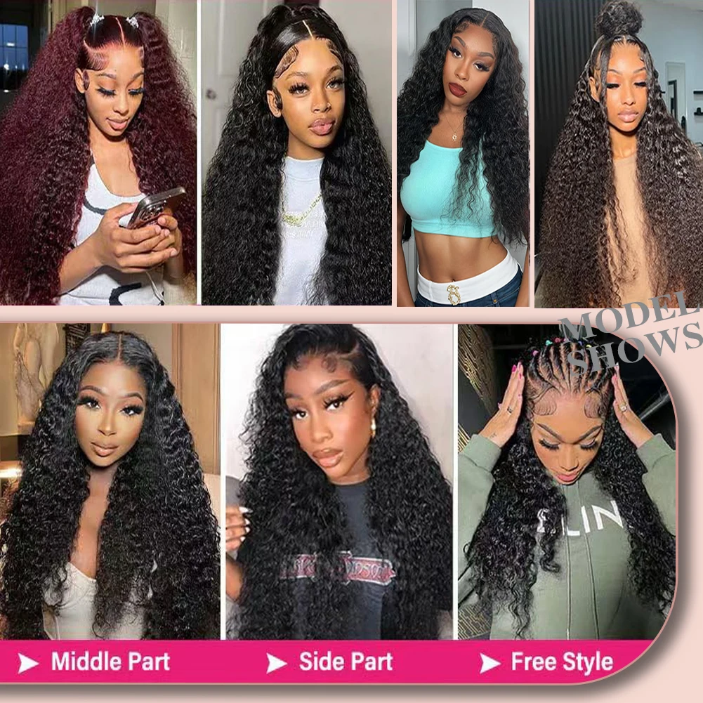 13x4&13x6&4x4 Water Wave Lace Front Wigs Human Hair Pre Plucked 180 Density Lace Frontal Wigs Human Hair for Women