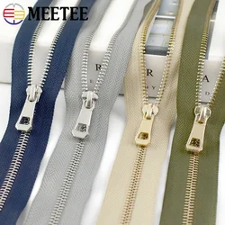 35-85cm 5# Colorful Metal Zipper Open-End Auto Lock Zip Clothing Pocket Garment Shoes Decor Zippers Repair Kit DIY Accessories