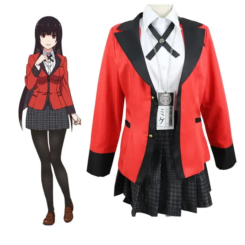 Uniforme Halloween Cos Anime Kakegurui Jabami Yumeko Costume Cosplay Halloween Sayaka Giocatore d'azzardo compulsivo Ragazze della scuola giapponese JK