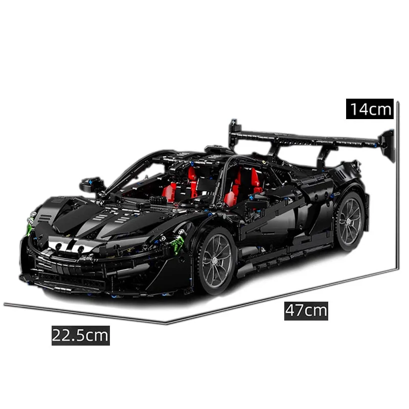 New MOC-16915 P1 hypercar 1:8 Hypercar Super Racing Car Model Building Block Brick  Educational Toys for Children Birthday Gifts