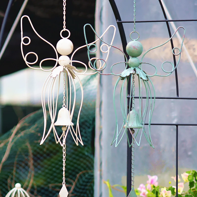 Hanging Metal Angel Style Japanese Windchimes Bell Campana Wind Carillon Exterior Garden Decoration