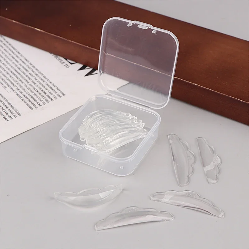 5Pairs Reusable Silicone Eyelash Perm Rods - Washable Lash Lifting Pads Curler Shields