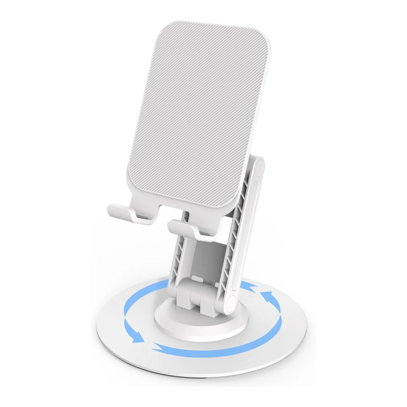 

360° Rotation Foldable Phone Adjustable Height Non-Slip Sturdy Base for Desk Universal Fit 4-12 Inch iPhone 16 15 Samsung S24