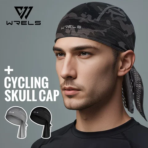 WRELS Cooling Skull Caps Helmet Lining Breathable Sweat Wicking Cycling Pirate Hats Outdoor Lightweight Running Quick Dry Cap
