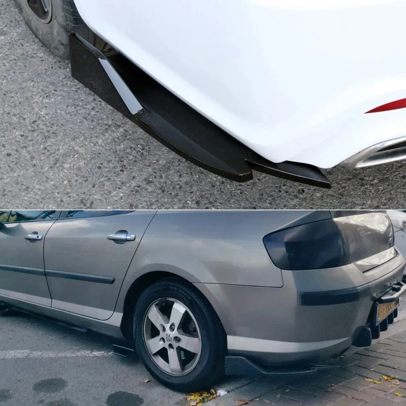 

Universal Car Rear Bumper Flanges Pair, Carbon Fiber Embellishing Wing Protection, Anti-Shock Diffuser, Side Skirt, Envelope Ang