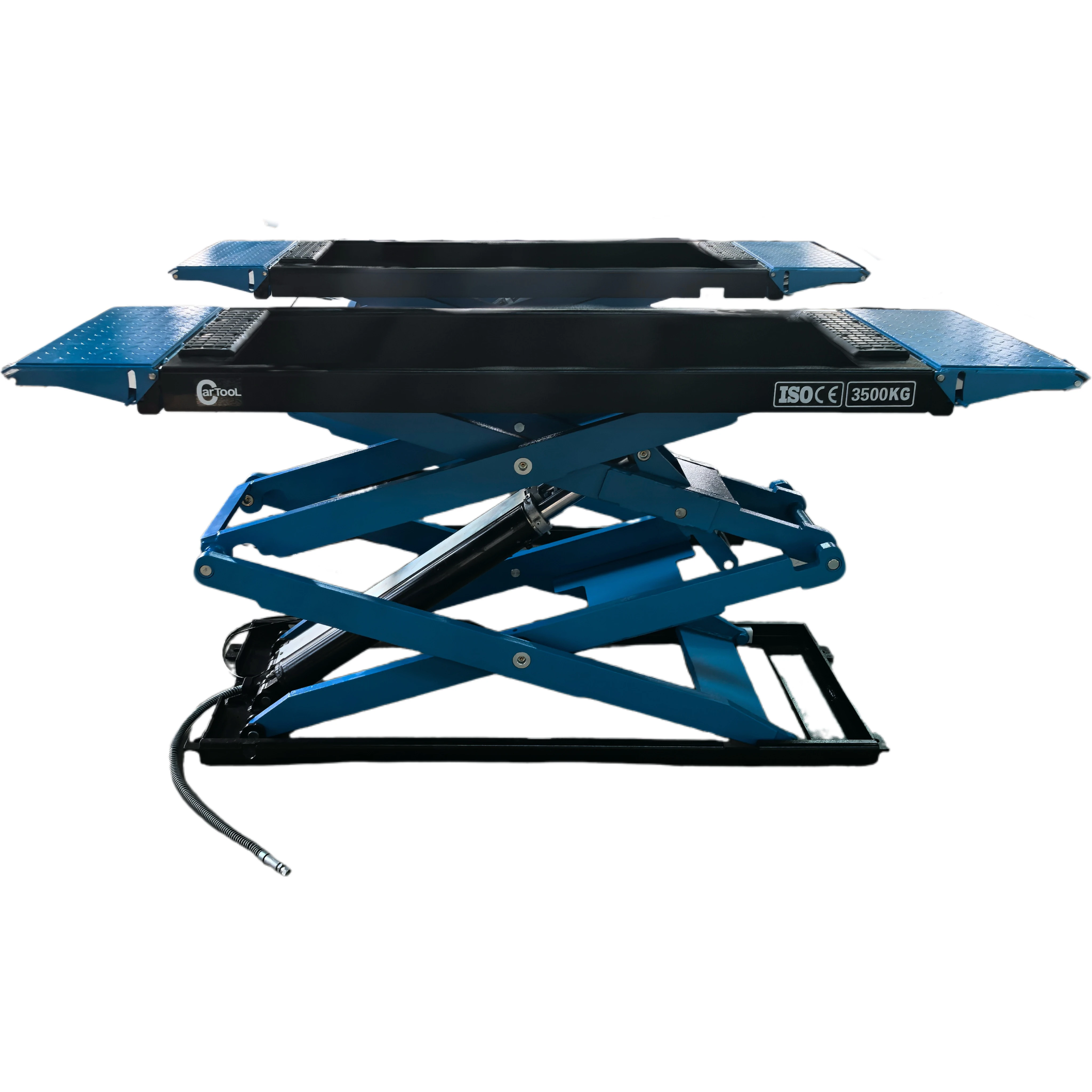 High Quality Leader L35S 3.5T Portable Four Cylinder Hydraulic Scissor Car Lift Full Rise 24 Month Warranty for Auto Repair Use