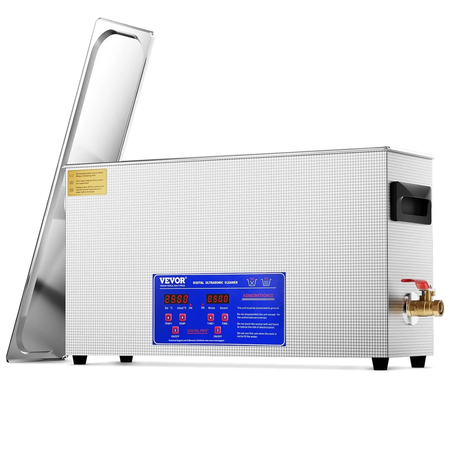 10L Sonic Gun Cleaner, 300W Professional Ultra Sonic Cleaning Machine with Timer & Heater, 40kHz Digital Sonic Cleaner with Bask