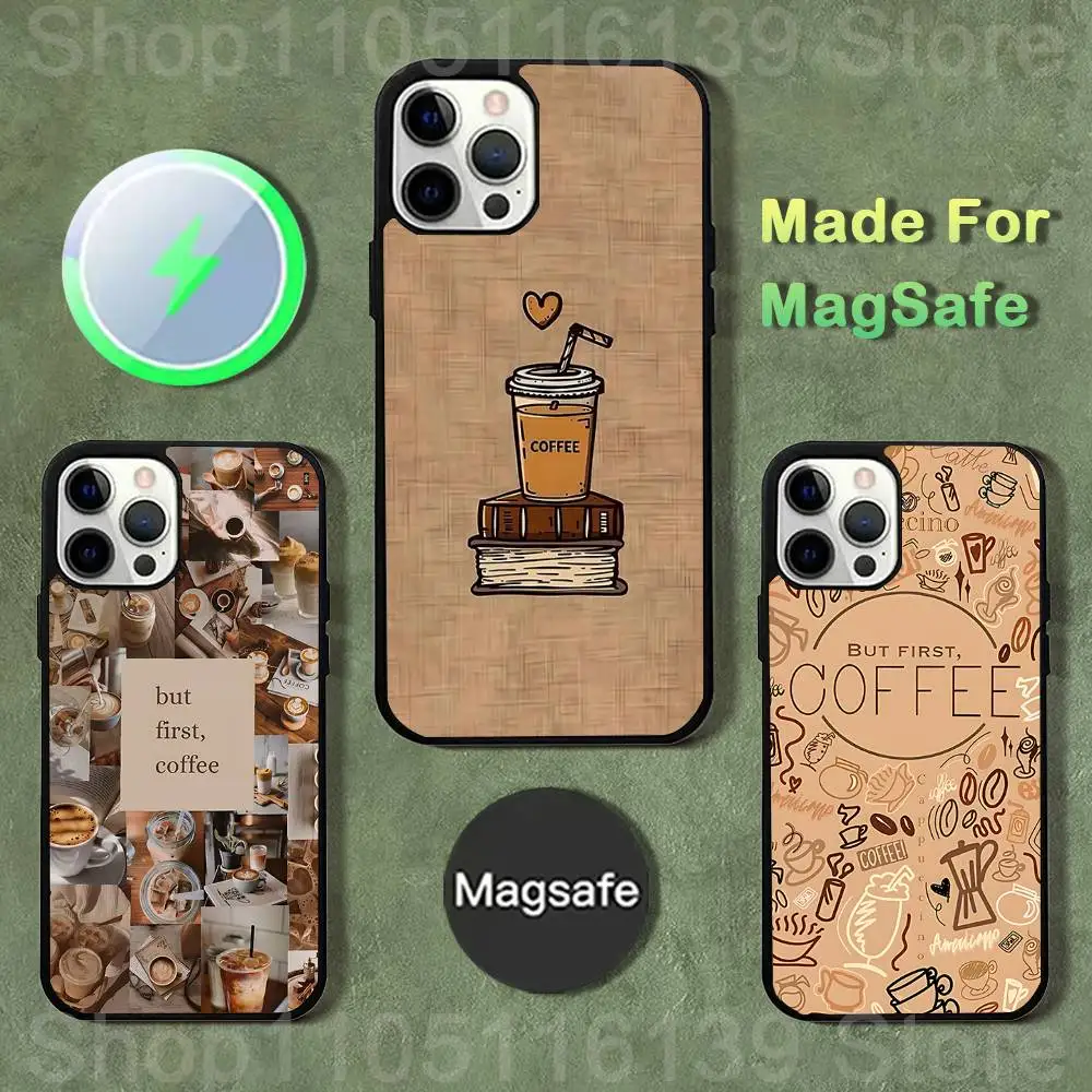 

Coffee Coffee Latte Art Phone Case For iPhone 17,16,15,14,13,12,11,Pro,Max,Plus,Mini,SE4,E Magnetic Magsafe Wireless Charging