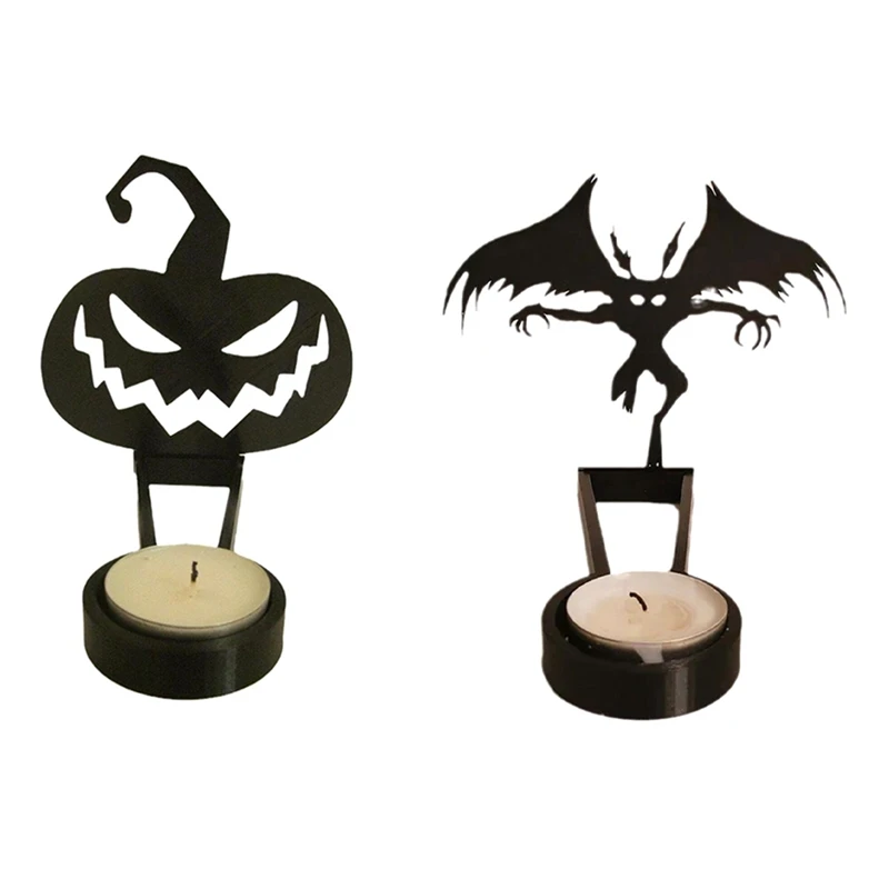 Decorações de halloween para casa decoração de halloween, castiçais de sombra engraçados mesa decorativa castiçais decoração um preto