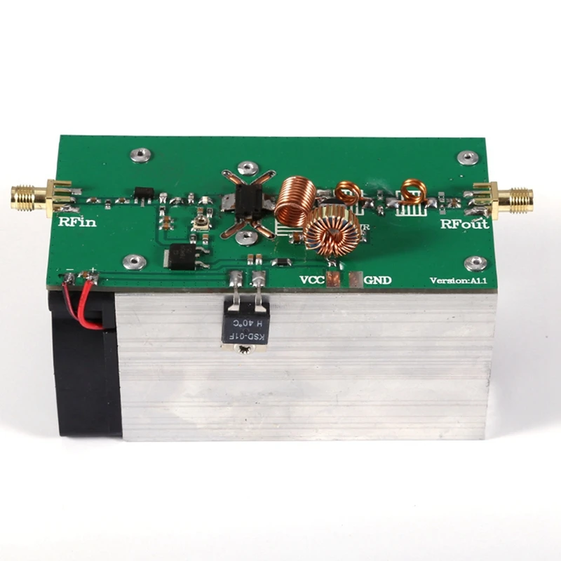 433Mhz 25W RF Power Amplifier Image Transmission Amplifier With Cooling Fan 390-470Mhz For HAM Radio Transceiver