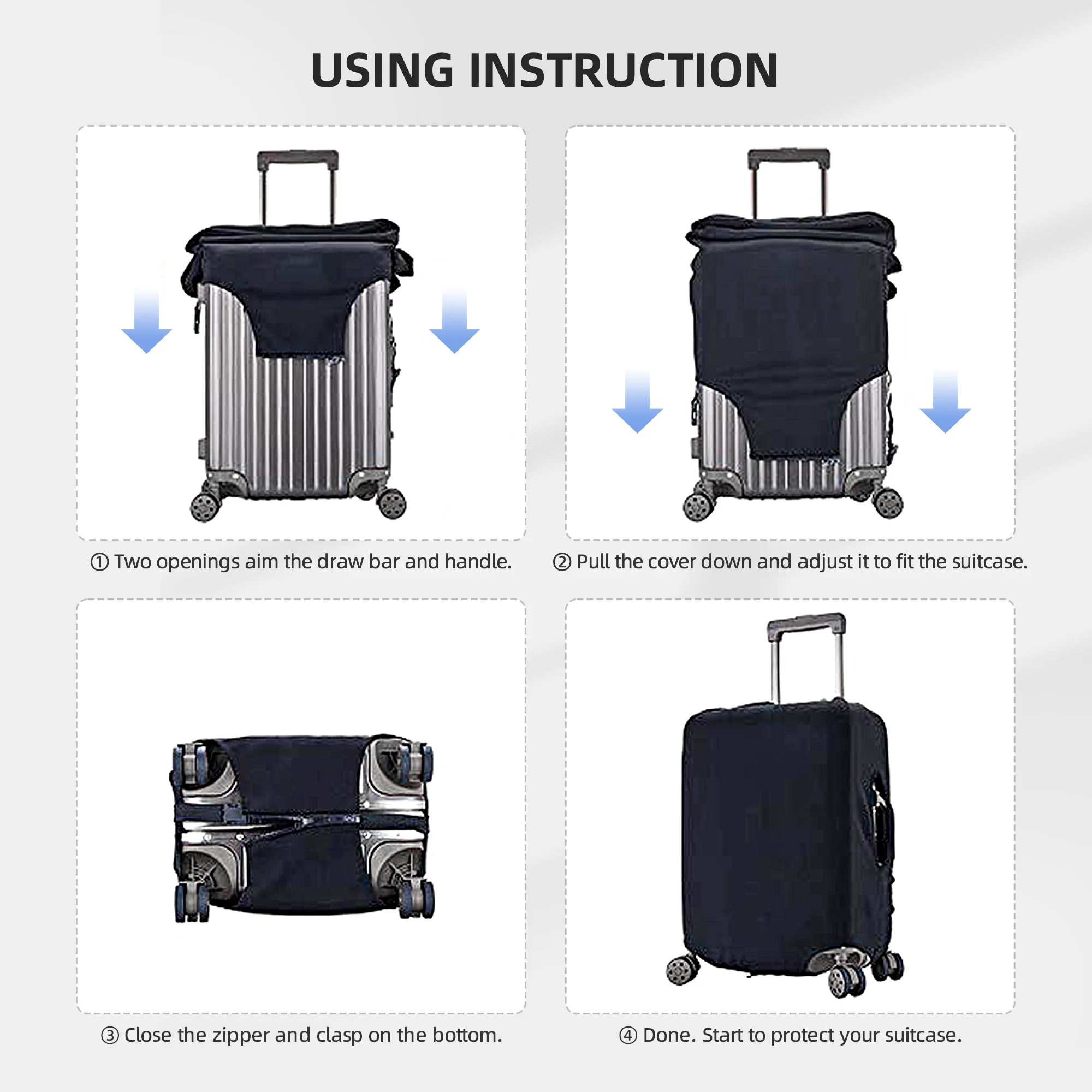 Custom I-Inuyashaes Anime Luggage Cover Elastic  Travel Suitcase Protective Covers Fits 18-32 Inch view 5