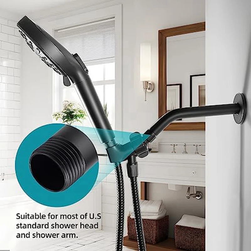Extensão fixada na parede do braço do chuveiro, 6 ", tubulação fixada na parede, braço para a cabeça fixa