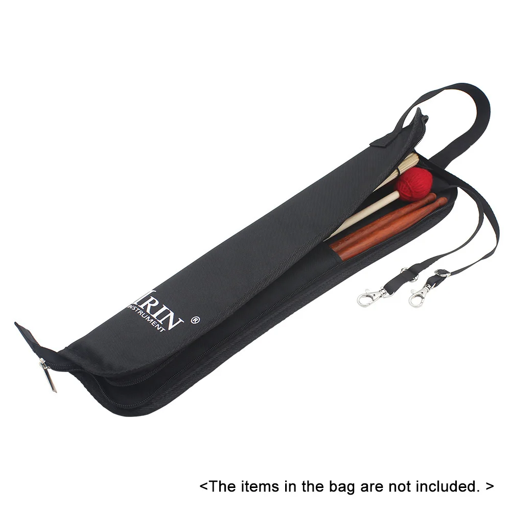 Drum Stick Bag Case Water-resistant Portable Storage 600D Stick Bag Carrying Strap Drumsticks Percussion Instruments Accessories