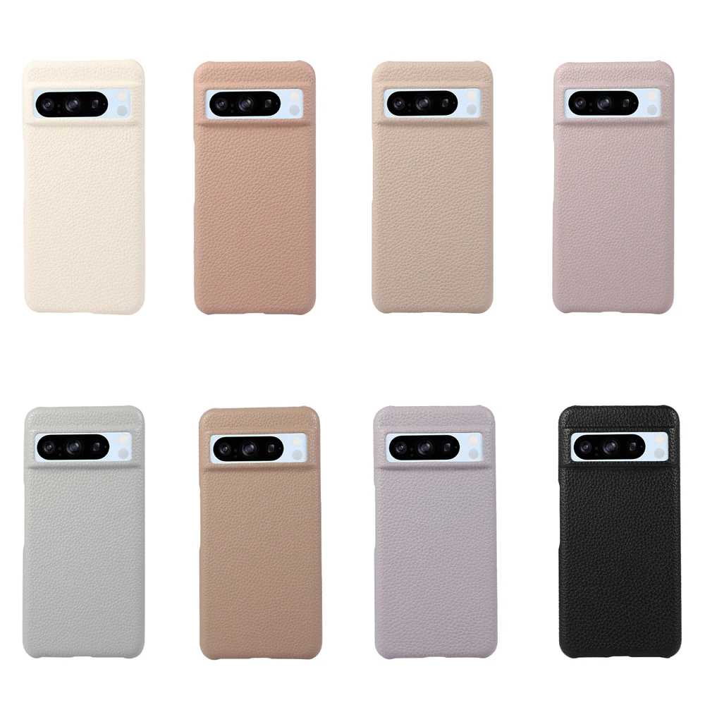 Litchi Pattern Leather Case For Google Pixel 11 10 9 Pro XL 8 7 6 Pro 9A 8A 7A 6A 10A Top and Bottom Empty Hard Shockproof Cover