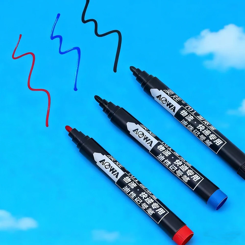 قلم تحديد مركّز قائم على الزيت، قلم تحديد دائم مقاوم للماء سريع الجفاف، قلم تحديد جرافيتي للرسم بنفسك، مدرسة كتابة القرطاسية