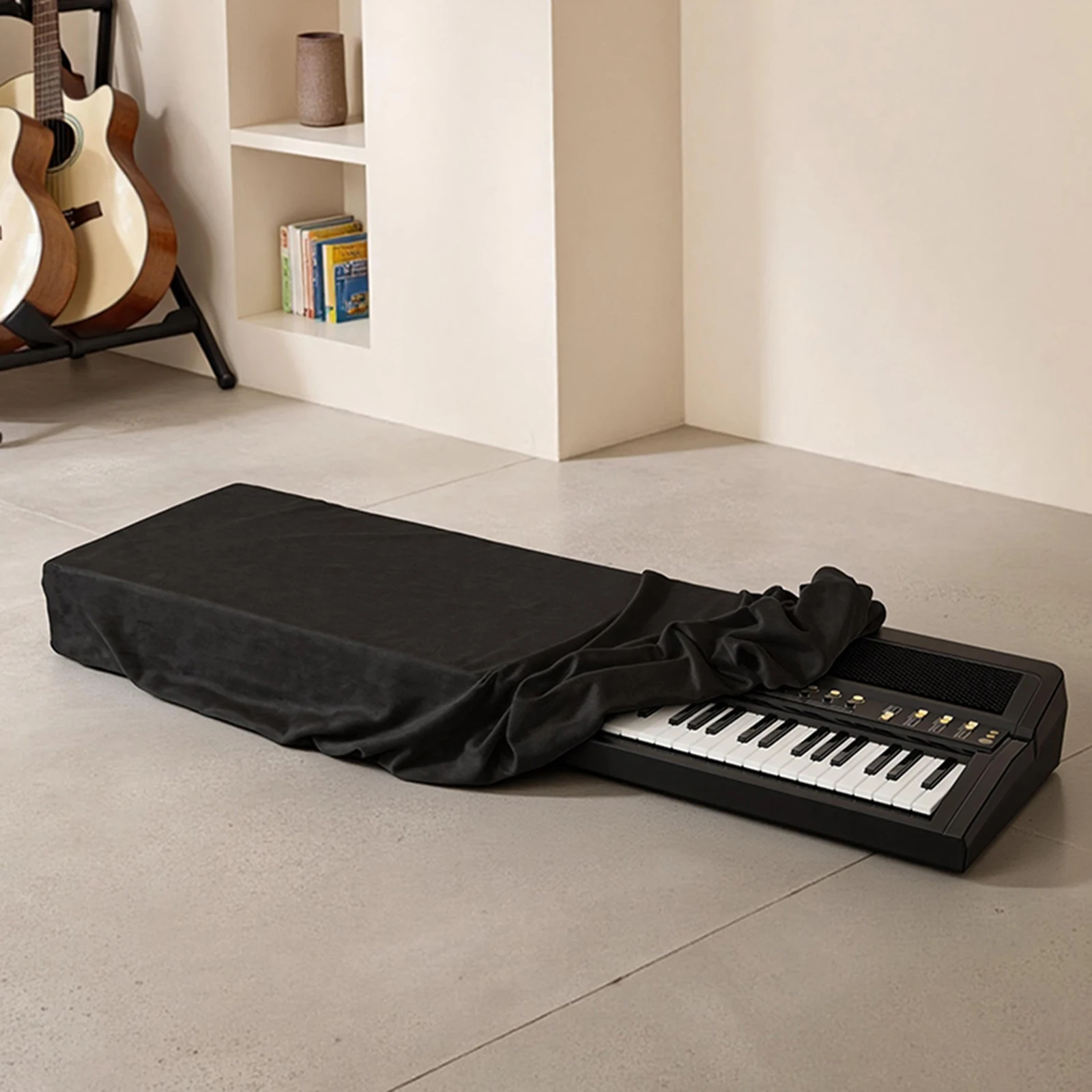 

Пылезащитный чехол для клавиатуры на 88 клавиш, устойчивый к царапинам, из мягкой ткани спандекс для цифрового электронного пианино