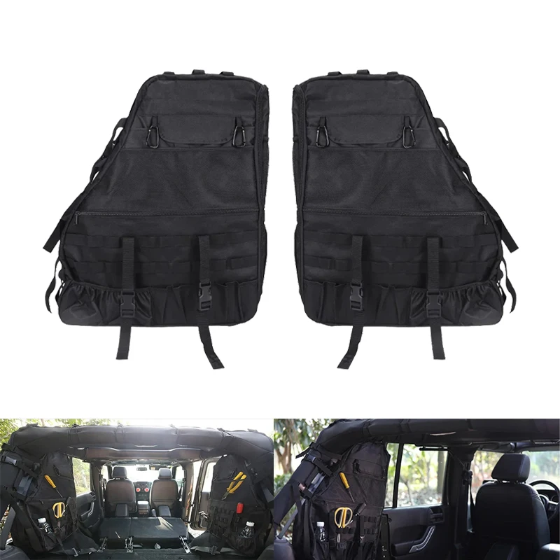 

Сумка для хранения рулонной планки, грузовая клетка с несколькими карманами, органайзеры, седельная сумка, наборы инструментов, сумки-держатели для Jeep Wrangler JK JKU JL, 4-дверная