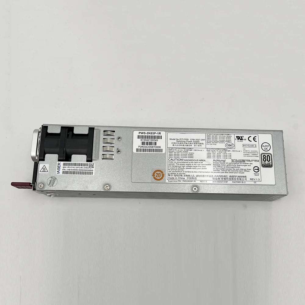 1Pcs 2000W Server Power Supply 4028GR PWS-2K03P-1R CPR-2021-2M1