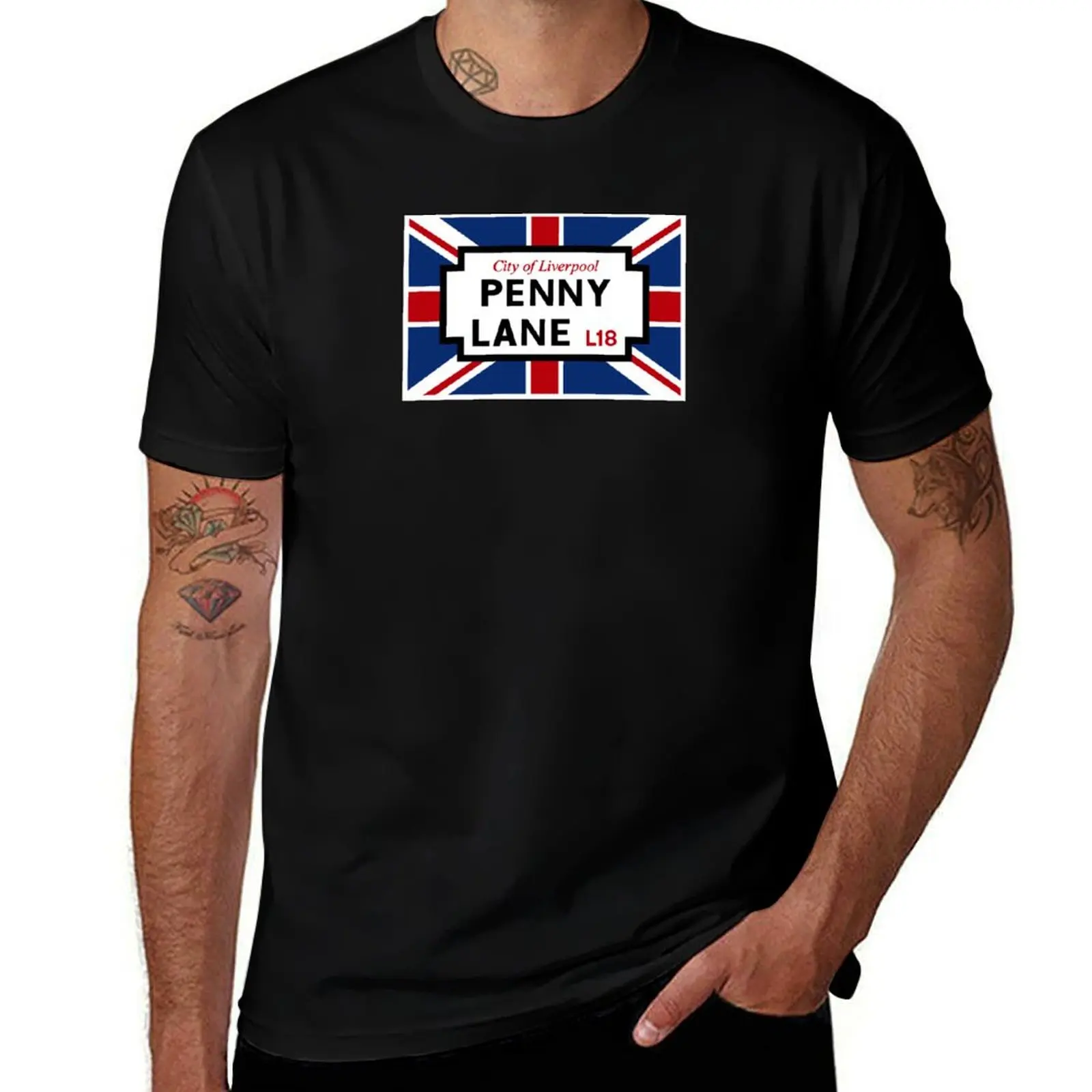 Vintage Penny Lane Street Sign T-Shirt t shirts for man cotton soft man t shirt luxury