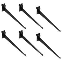 6 Pcs Shelf Brackets Durable Metal Slatwall Accessories Heavy Duty Wall Mount Floating Shelves Home Garage Storage Display Hooks