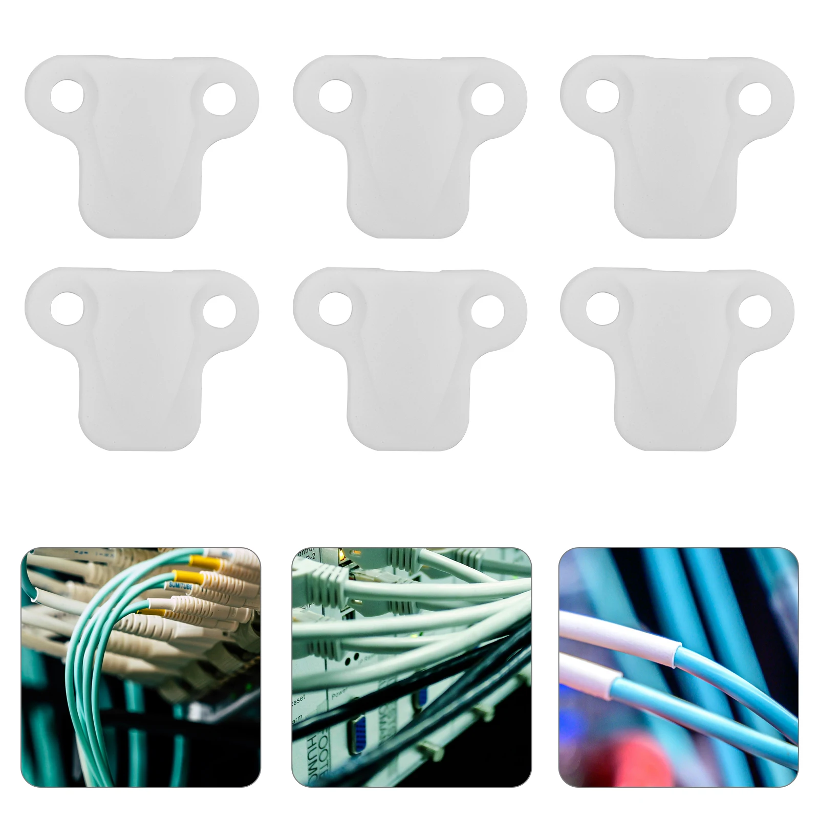 

50 Pcs Clamp Cable Fixing Clips Small PP Cord Holder LED Light ganizer White Plastic Cable Fixing Clips Durable Versatile