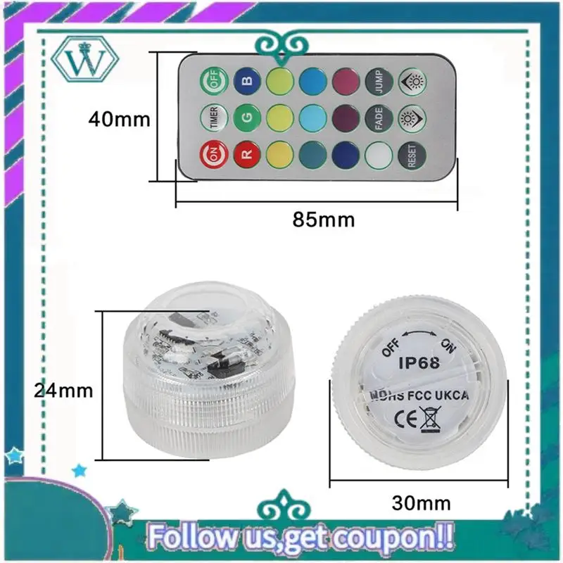 

A75Q-RGB Night Light With Wireless Remote Control LED Remote Control Waterproof Light 3D Printer Model Standard Components