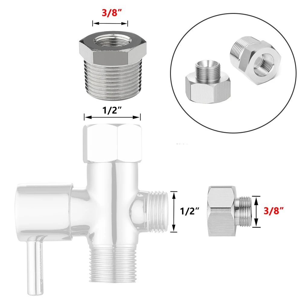 1/2 pipe Reducer Adapter Water Hose G 1/2 Female to G 3/8 Male Reducer Adapter ,1/2