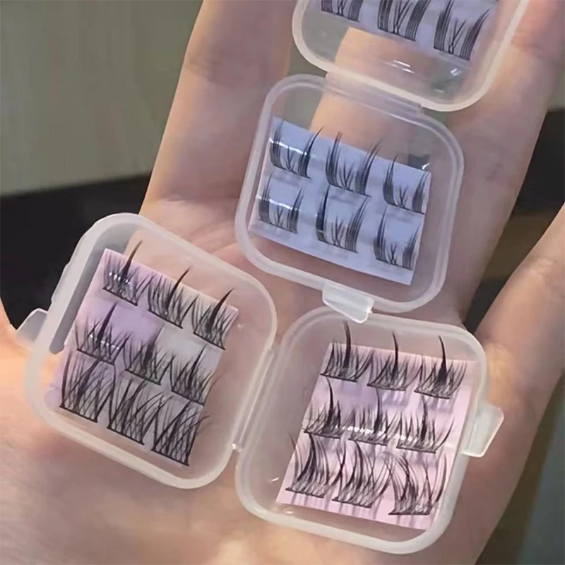 10Pcs Portable False Eyelashes Box Travel Empty Lashes Holder Case Container Storage Organizer Professional Makeup Lash Supplies
