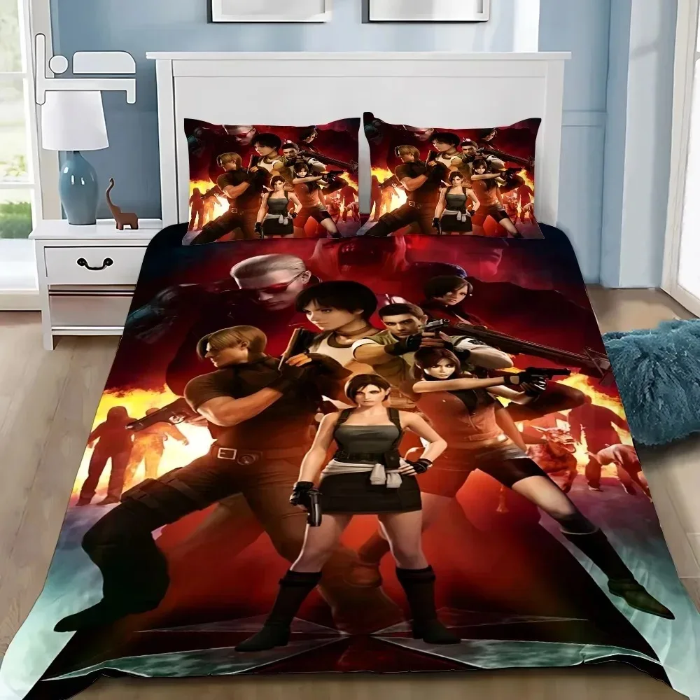Duvet Cover Resident Evil 3D Exquisite Game Umbrella Digital Printing Bedding Set Comforter Bed Youth Home Decor Kids Boys Gift