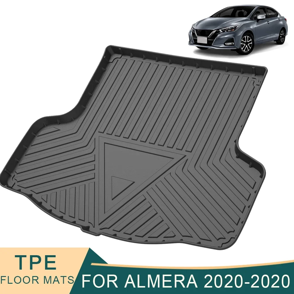 

For Nissan ALMERA 2020-2023 Cargo Liner All-Weather TPE Non-slip Trunk Mats Waterproof Boot Tray Trunk Carpet