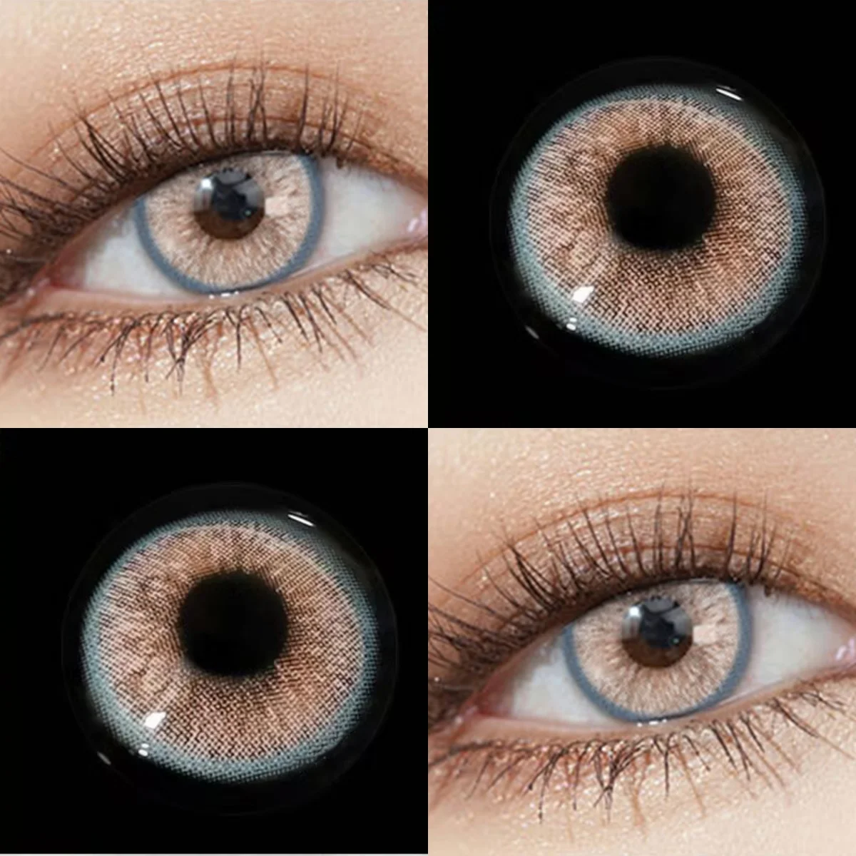 VISUASHOW Cyber Anime Cosplay Linsen Violette Weiche Farbige Kontaktlinsen für Halbjährlichen Gebrauch für Tägliche Party-Kosmetik Augenkontakte – Detail 17
