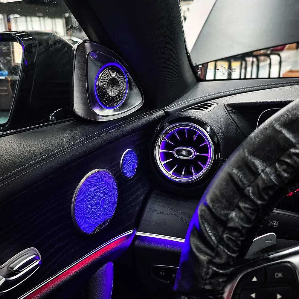 W238 W205 Tweeter Midrange Speaker Cover Ambient Light For Mercedes Benz C/E-Coupe Horn Audio Trim Glow Cover Car Door With