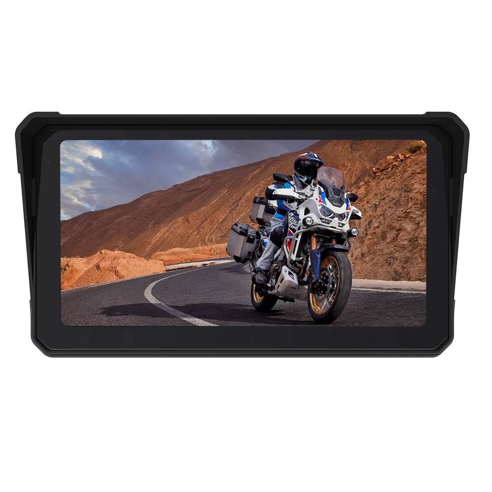

6 Inch Portable Motorcycle Navigation GPS Android Auto Wireless Carplay Waterproof Moto Screen Display TPMS Front Rear Recorder