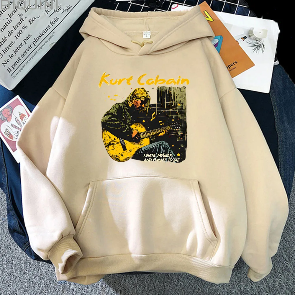 

Autumn Kurt Cobain Hip Hop Sweatshirts for Men Popular Characters Long Sleeve Oversized Hoodies All-Match Clothes Grunge Outfits