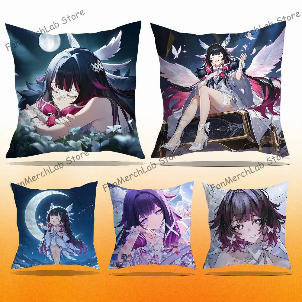 G-Genshin Columbina Cushion For Bedroom Car Coffee Shop Room and Living Room Sofa Decorative Pillow Cover Case