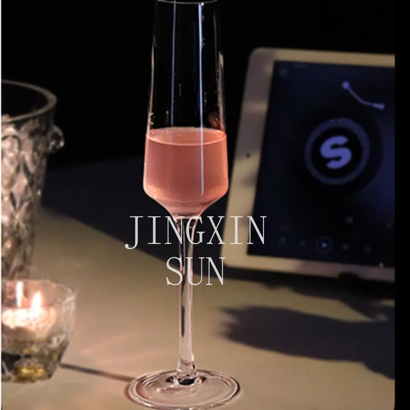 High Aesthetic Lead Free Crystal Glass Champagne Glass Sparkling And Translucent Cocktail Tall Glass Home Gift Box Set Wine Set