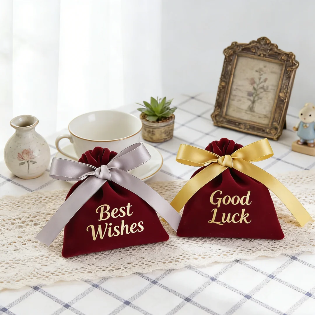 

5 шт. высококачественных бархатных мешочков на шнурке, прочные мешочки для ювелирных изделий, для ожерелий, браслетов, подвесок и других мелких аксессуаров