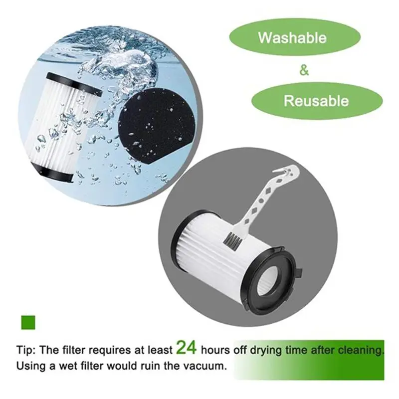 AA94-For Moosoo D600 D601 Iwoly V600 Ariete RBT 2761 2759 Conga Thunderbrush 520 560 Techwood TAE-7036 Hepa Filter Set Parts