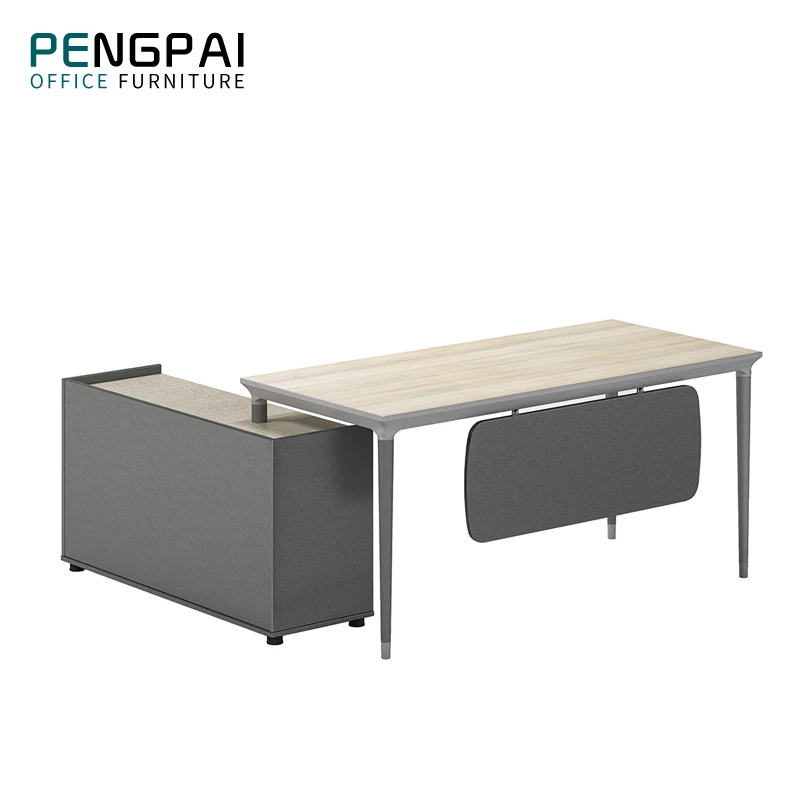 Modern Office Wooden Melamine Computer Desk With Drawer