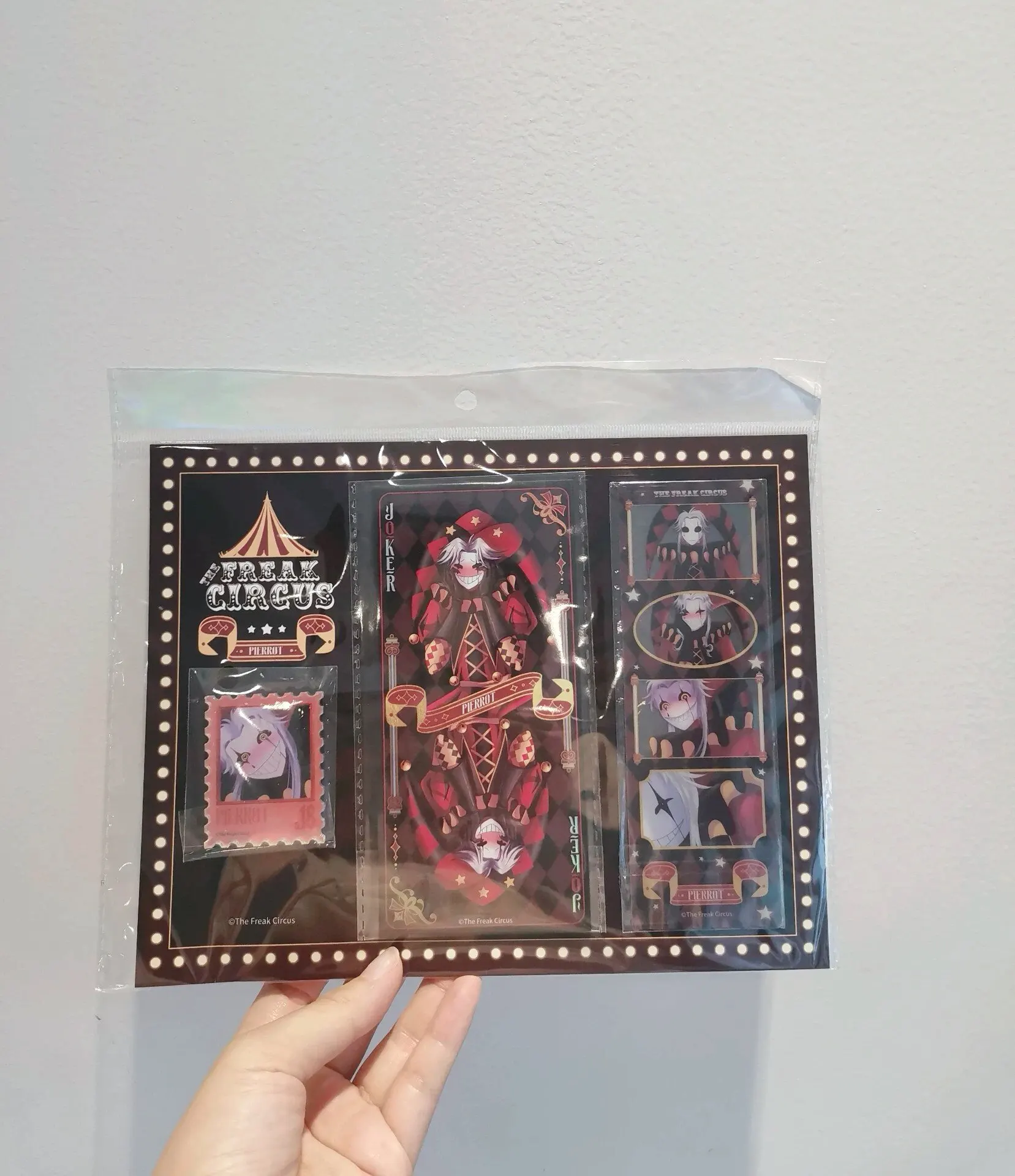 Genuine The Freak Circus Pierrot Harlequin Jester Anime ‌Cosplay Collection Card set Ornament Accessories birthday Gift