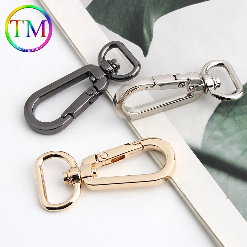 10-50Pcs 4Colors Metal Swivel Oval Ring Snap Hook Bag Strap Belt Webbing Lobster Clasp Carabiner Diy Hardware Accessories