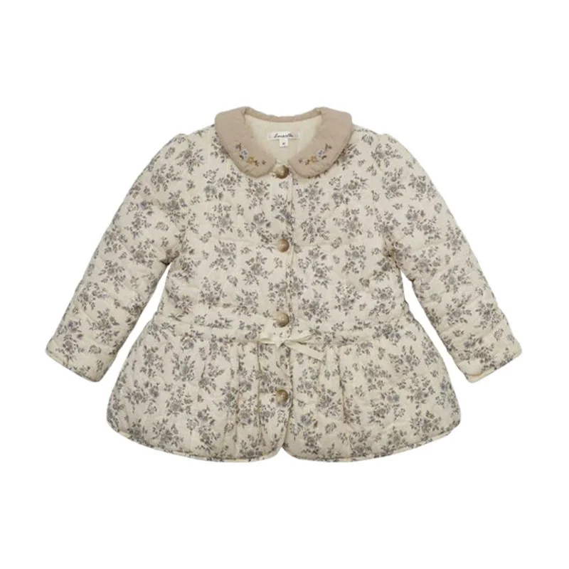 

Campus Style Children Down Cotton Outerwear Boys Girls Autumn Winter Warm Jacket Solid Simple Versatile Children Windproof Coats