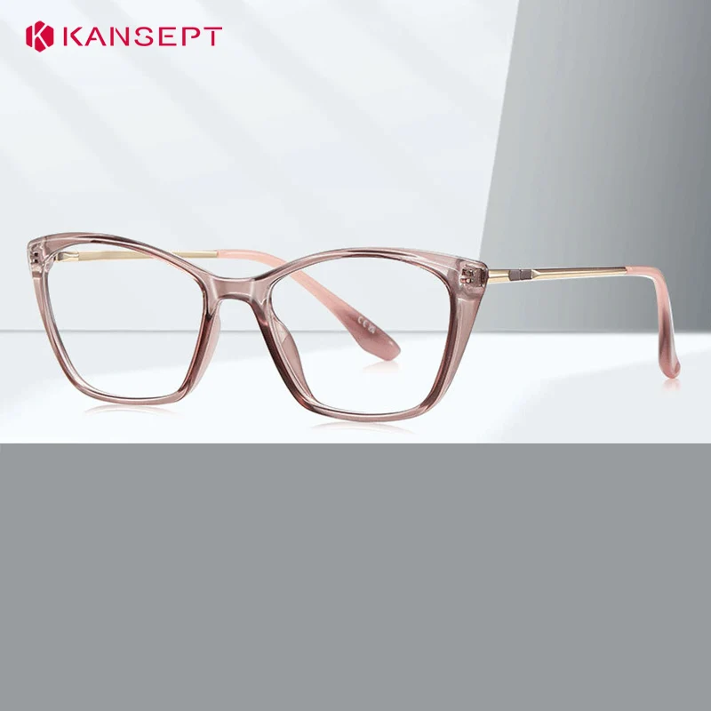 

KANSEPT Women Lens Prescription Women`s Grade Glasses for Sight Plus Lunettes Myopia Eyeglasses Photochromic Lenses Man Eyewear