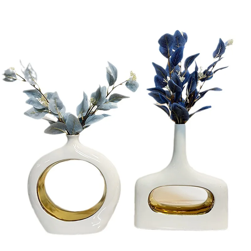 

Modern light luxury high-end ceramic vase, living room home TV cabinet, entrance ornament, coffee table model room decoration