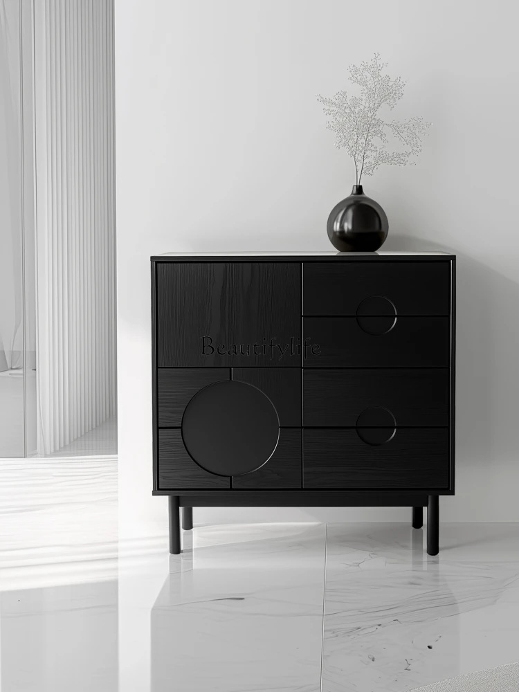 

Simple modern solid wood bedroom storage antique decorative cabinet entry entrance storage cabinet