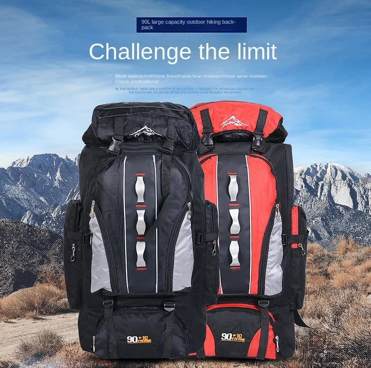 2025 حقيبة ظهر خارجية كبيرة الحجم 2025 سعة كبيرة حقيبة ترحال السفر مقاوم للماء حقيبة ظهر متعددة الوظائف للرجال