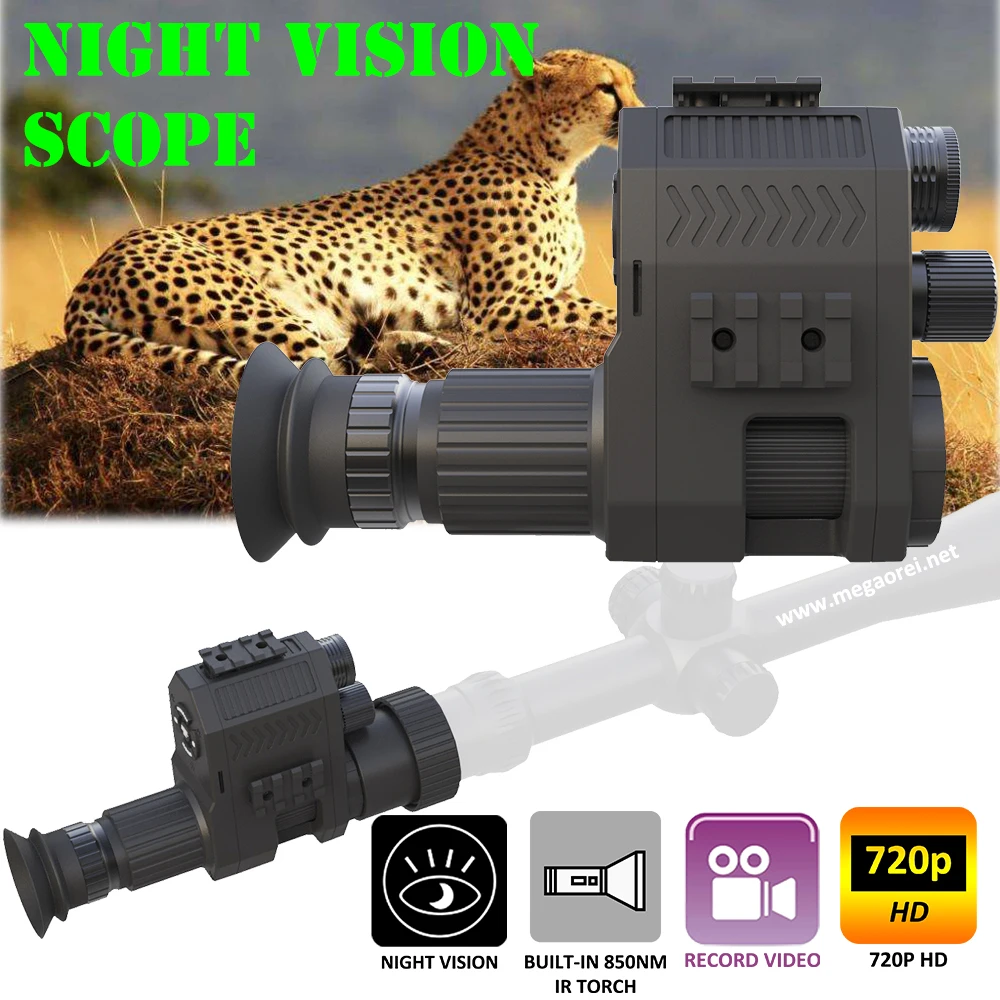 

Megaorei 3B NK007s Military Night Vision Device Hunting Camera Optical Sight Crossbow Scope Clip-on Attachment 850 IR Red Dot