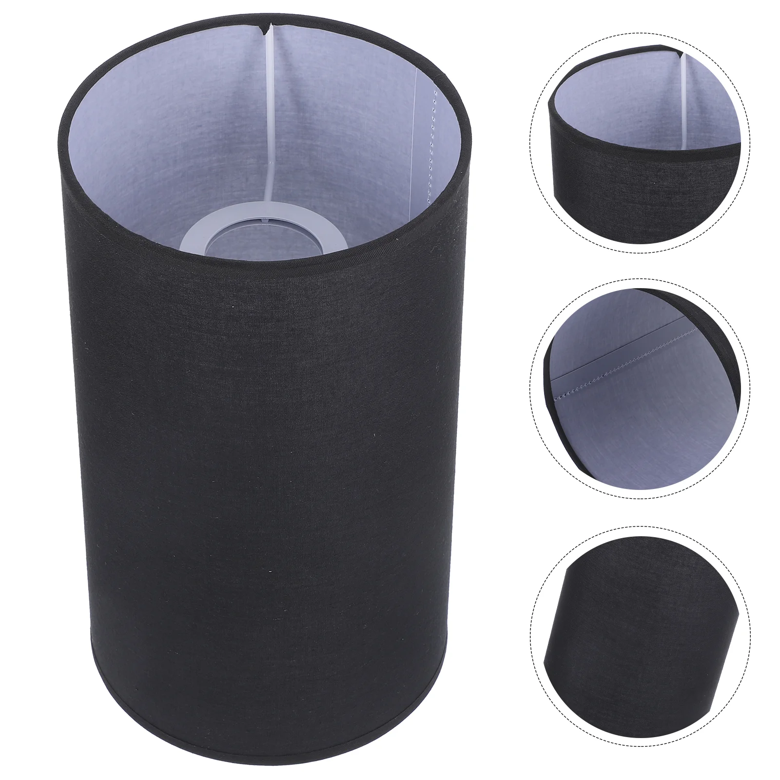 Linen Table Lampshade Light Covers Detachable Cylinder for Cloth Lampshades Floor